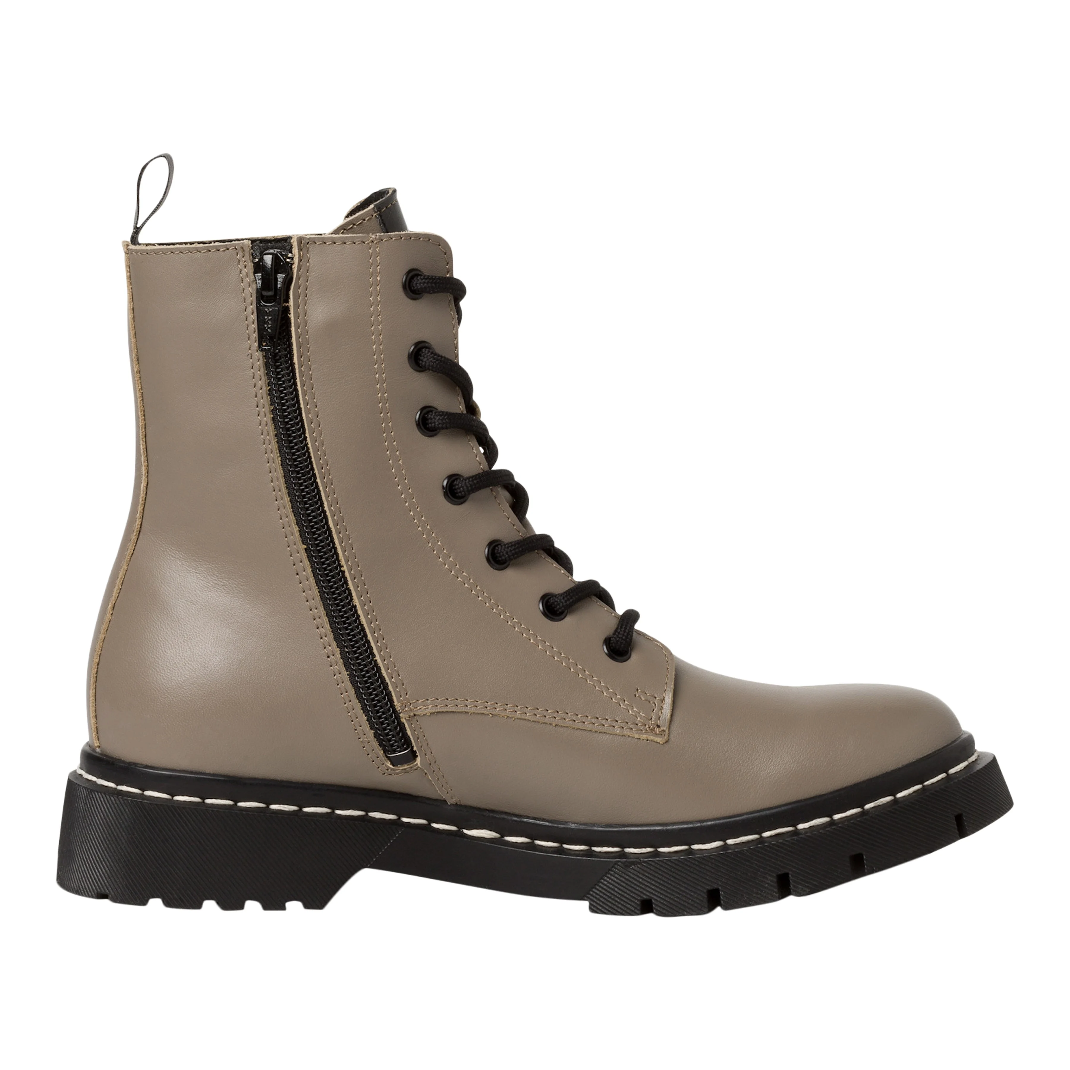 Bottine cuir | Gris