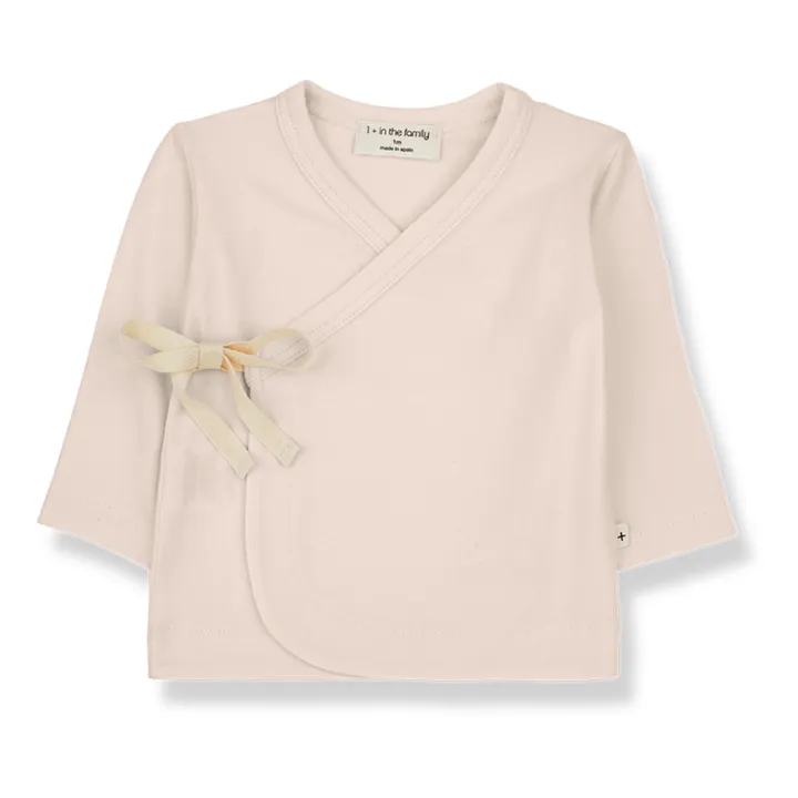 1+ in the family Gilet Babette Cache-Cœur Coton Bio | Rose pâle