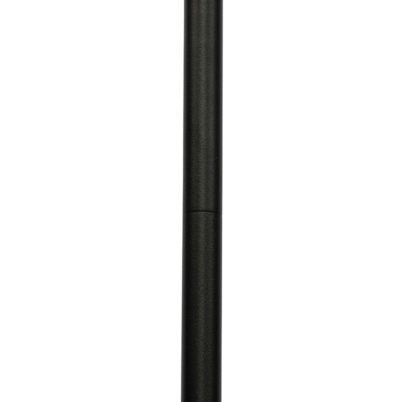 Smart moderne buiten vloerlamp zwart kap wit  incl. Wifi A60 - Virginia