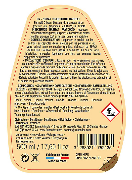 Spray insectifuge Habitat 500ml