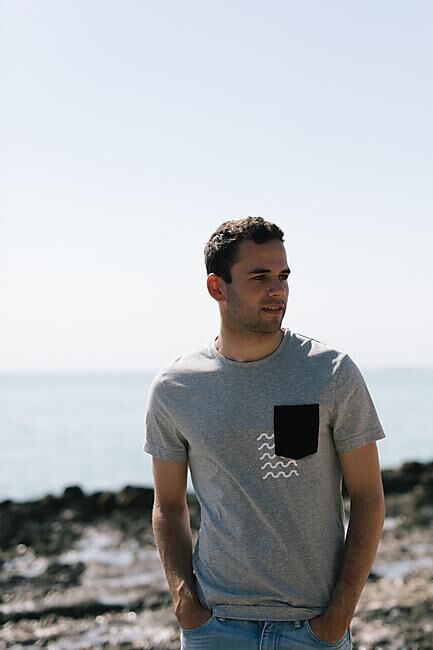 TEORUM - T-SHIRT GRIS HOMME