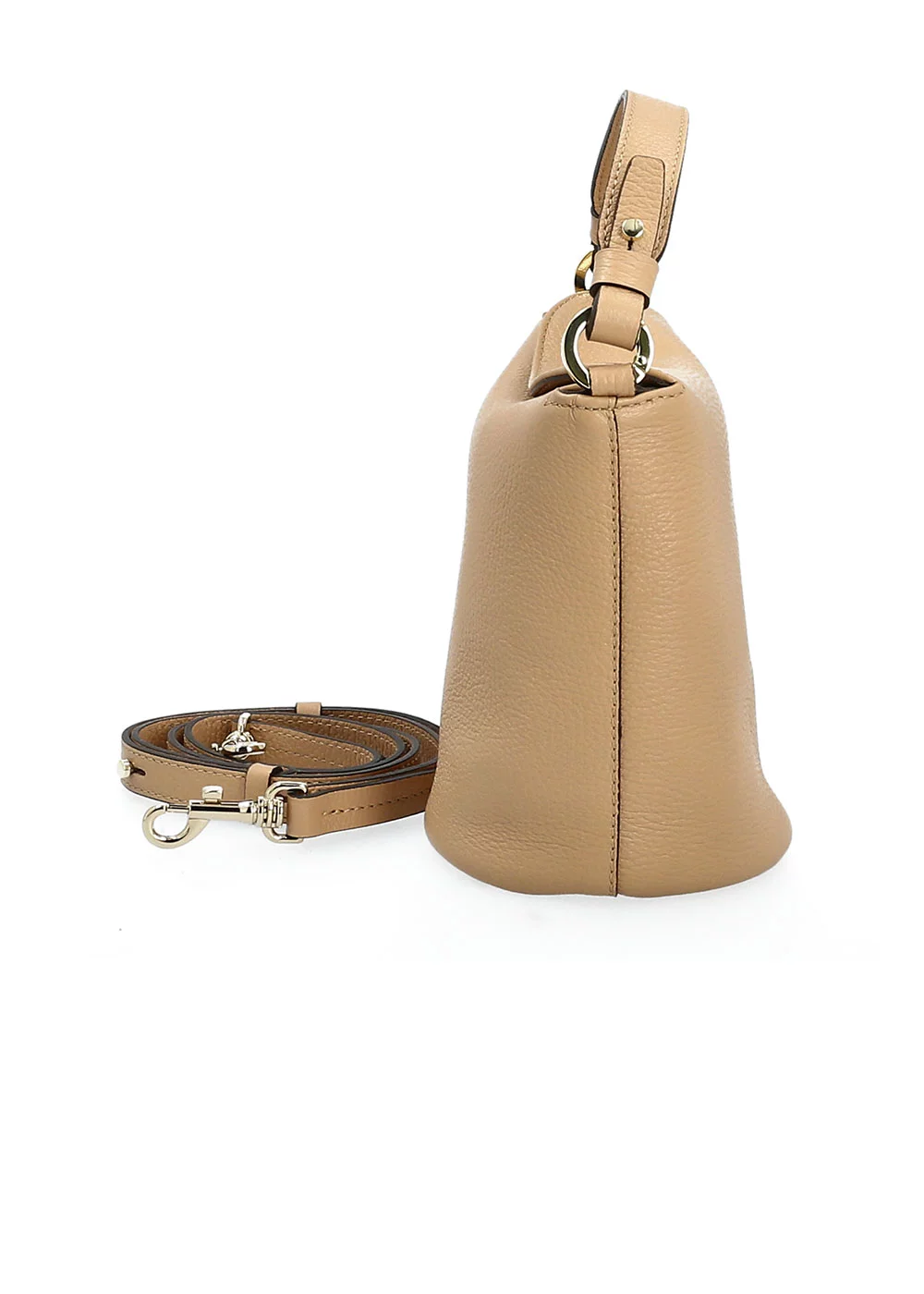 PETIT SEAU MARGOT CUIR CAMEL