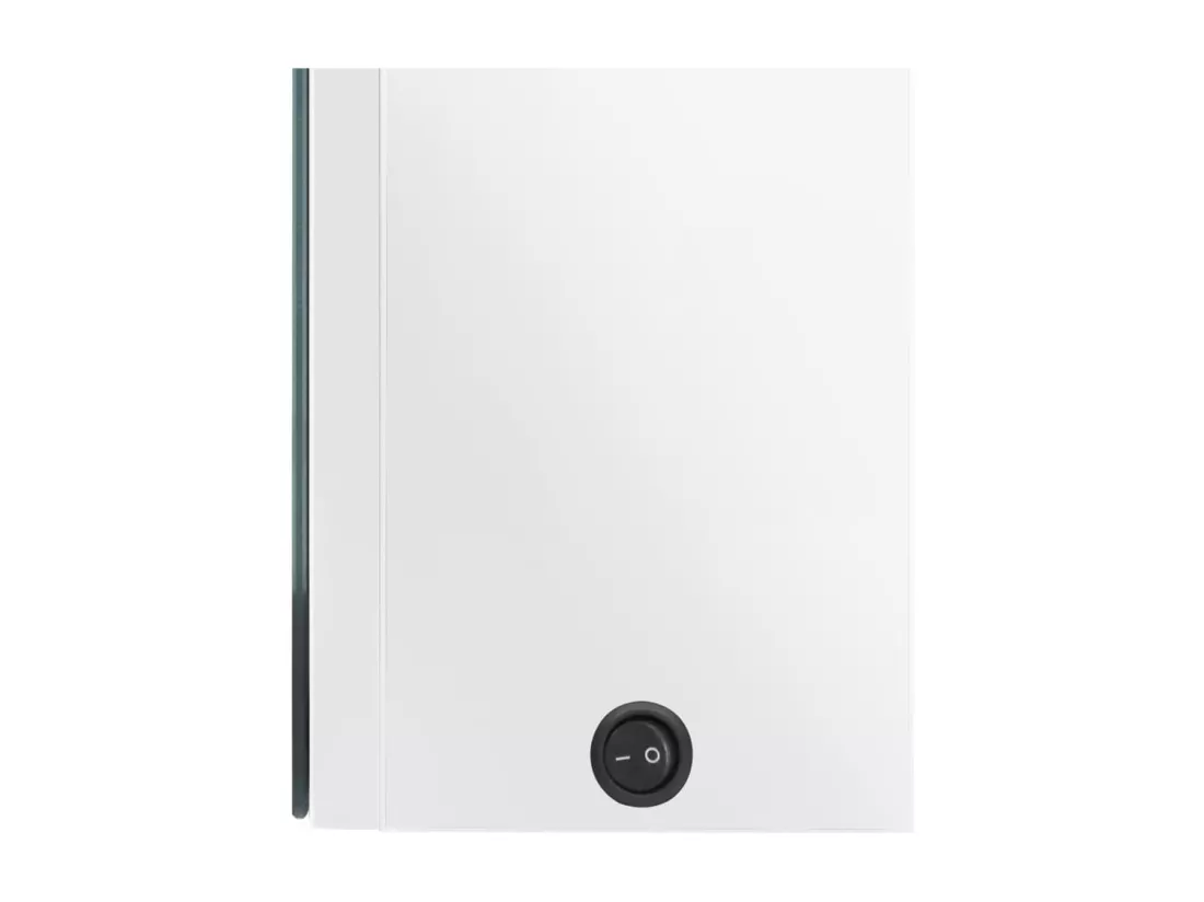 Armoire de salle de bain à miroir LED Blanc brillant 80x12x68cm