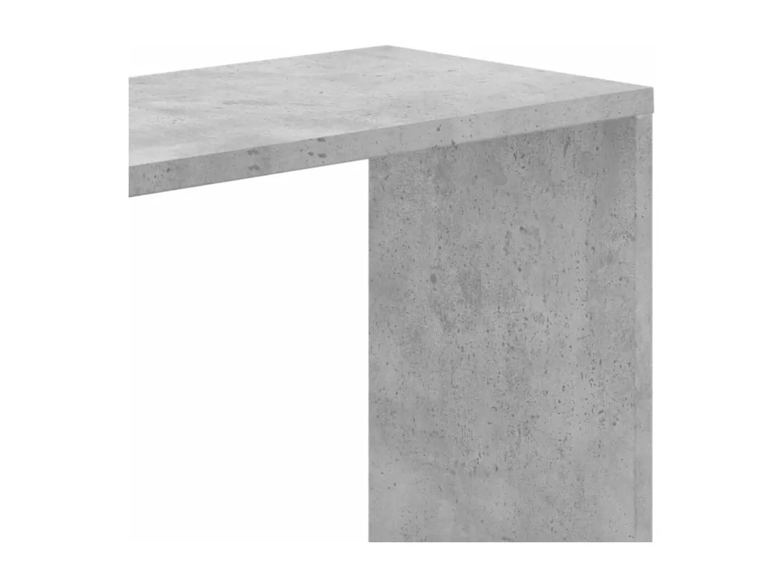 Bibliothèque 5 niveaux gris béton bois d'ingénierie
