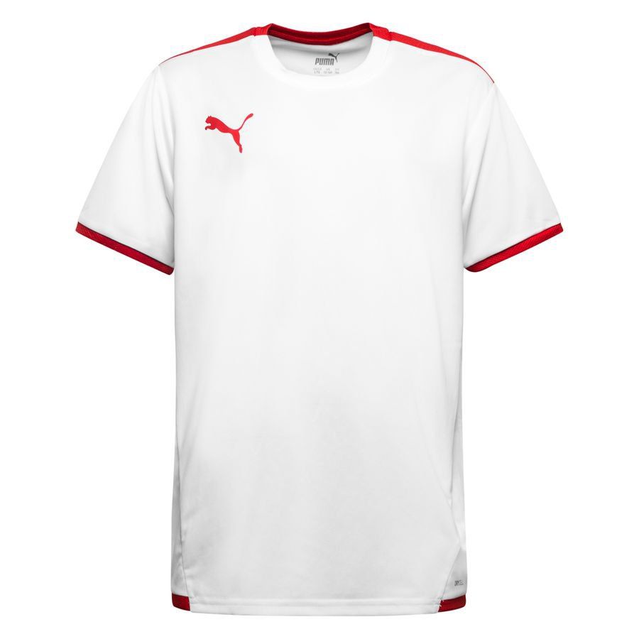 PUMA Maillot teamLIGA - Blanc/Rouge Enfant