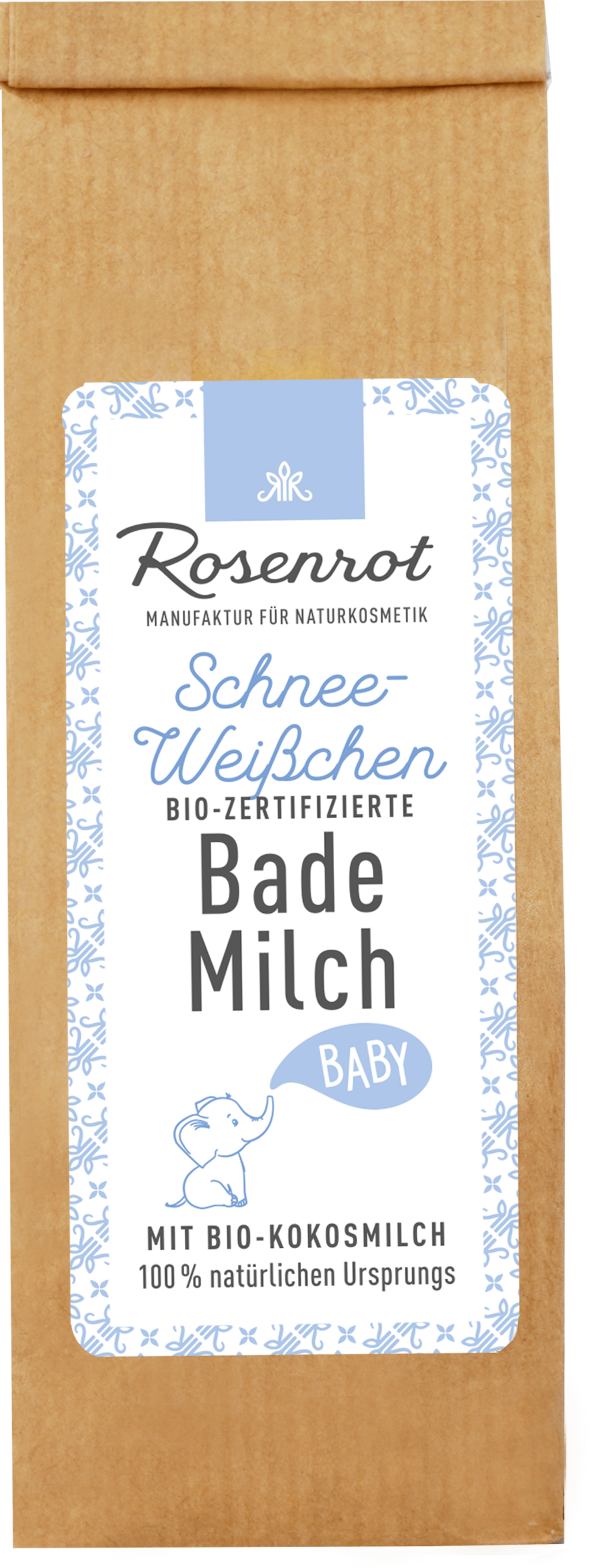 Rosenrot  Bademilch Schneeweißchen, 150 g