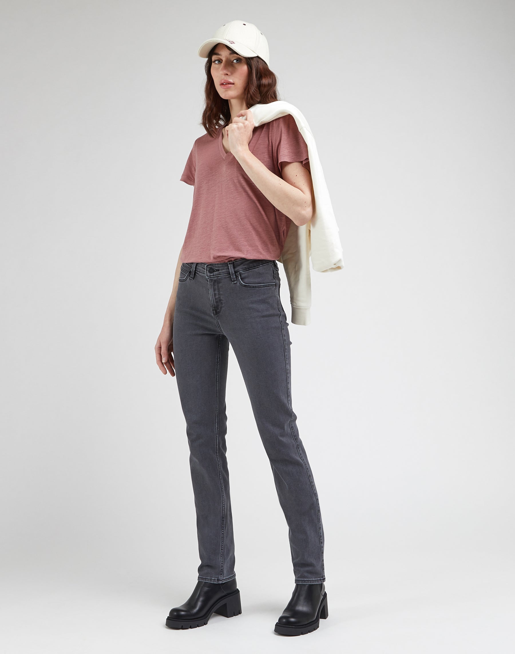 Lee  Marion straight leg jeans - Moody Grey