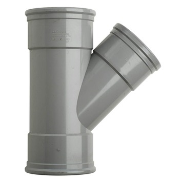 Martens T-stuk 45° PVC grijs 3x schuifmof 125x110x125 mm