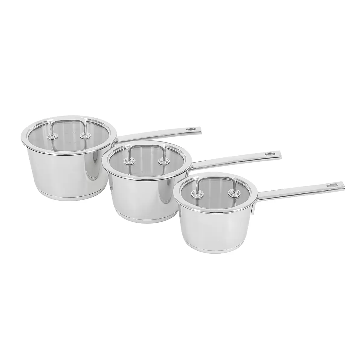 Pfannenset 6-teilig IN: Merkur Silber
