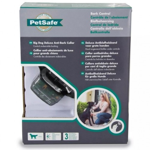 Coleira antilatido para cães, preta
