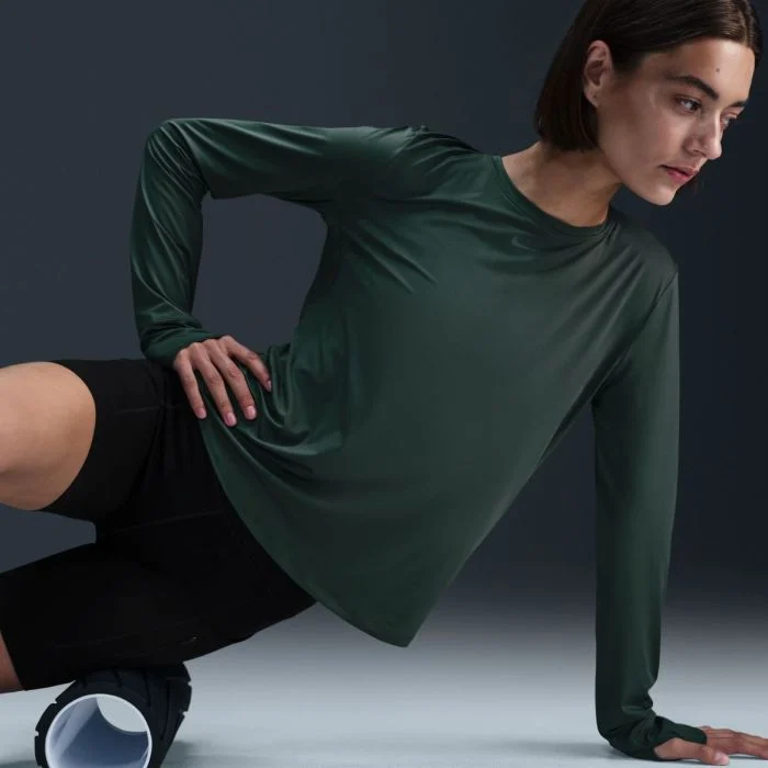 Nike Dame Trøjer Dri-FIT One Classic Long Sleeve Tee Grøn