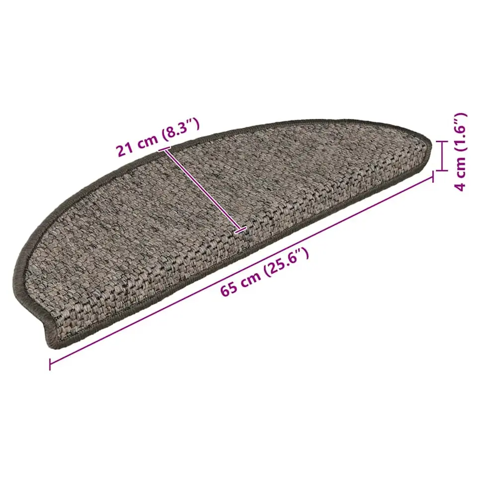 vidaXL - Trapmat - Antraciet - Stof - 65 x 21 x 4 cm - 15 stuks