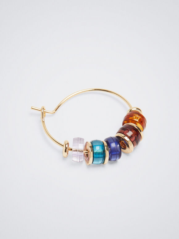 Pendientes Ouro Com Resina - Multicor