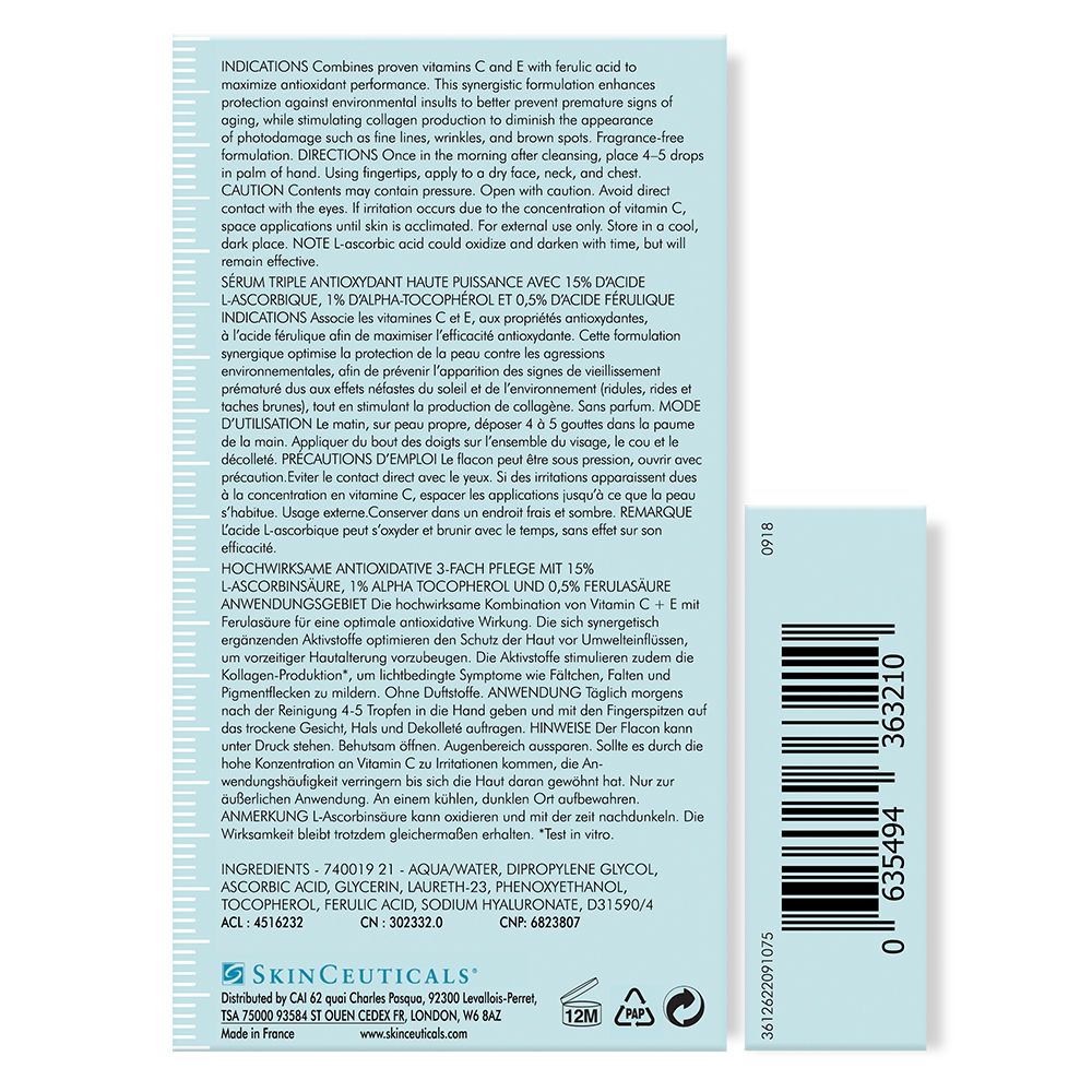 SkinCeuticals C E FERULIC, antioxidatives Anti-Aging Serum mit Vitamin C