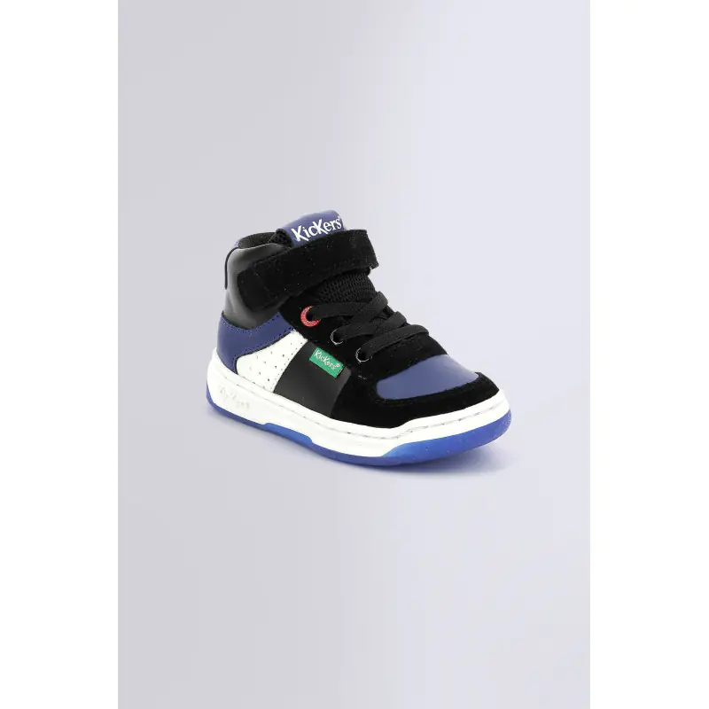 KICKALIEN NOIR BLEU BLANC SNEAKERS HAUTES Synthétique Garçon