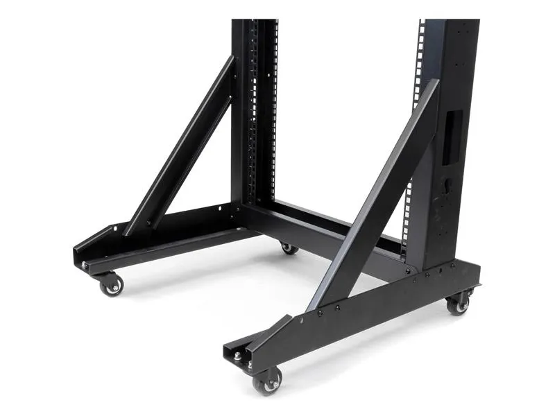 StarTech.com 42U Mobile Open Frame Network Rack with Wheels- 663lbs - 2 Post 19