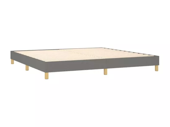 Sommier à lattes de lit Gris foncé 200x200 cm Tissu