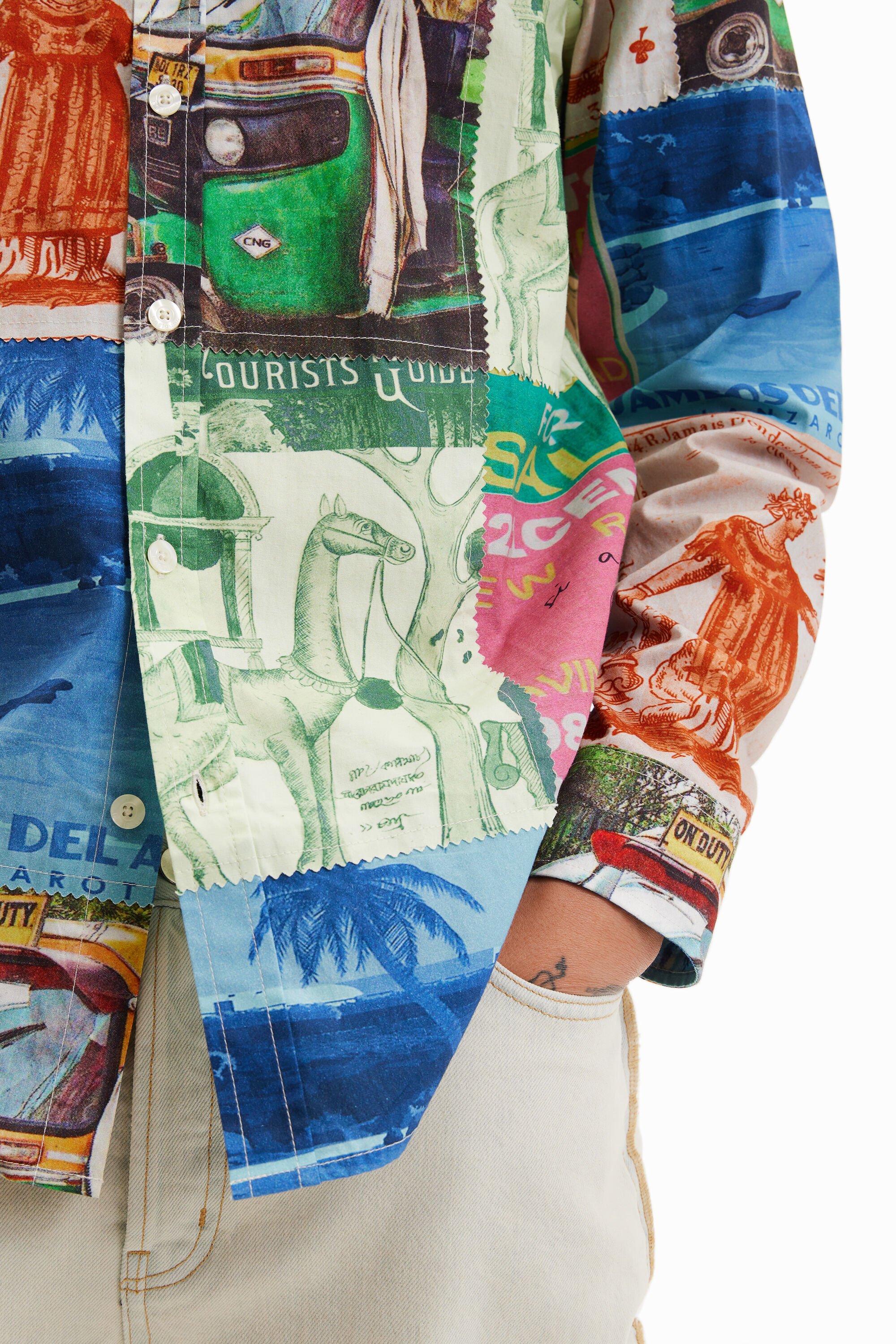 Chemise patchwork sceaux