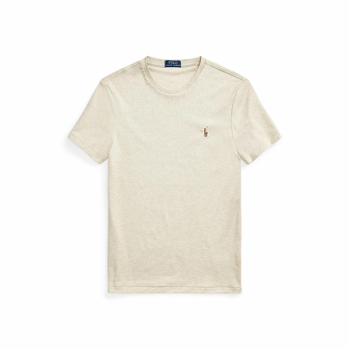 POLO RALPH LAUREN<br>Camiseta reta com gola redonda em malha interlock