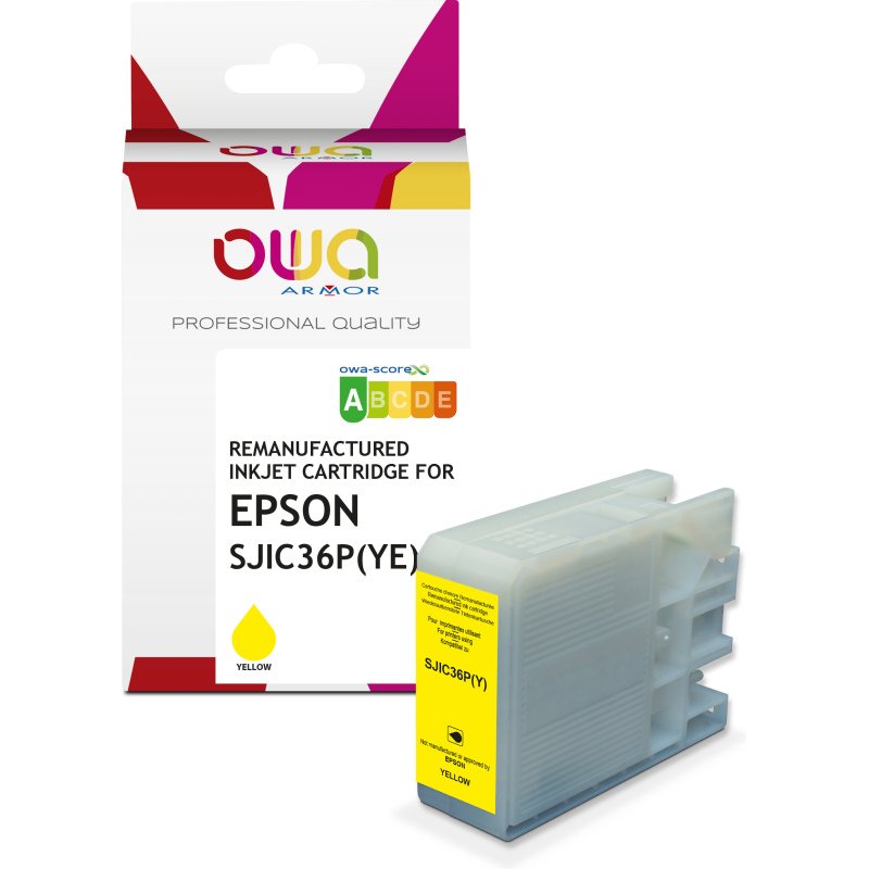 Cartouche d'encre remanufacturée OWA - standard - Jaune - pour EPSON C13T44C440
