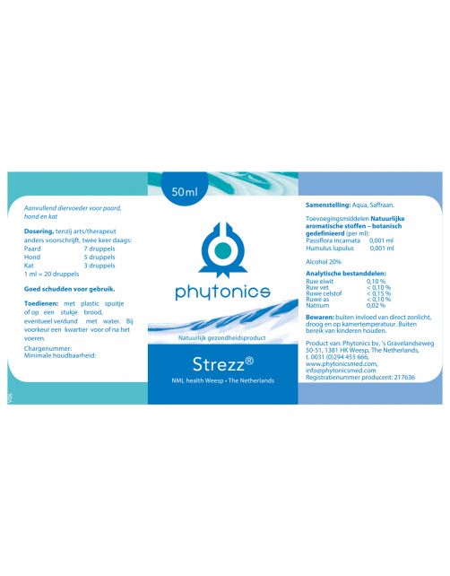 Phytonics Strezz - Anti stressmiddel - 50 ml Hond\/Kat\/Paard