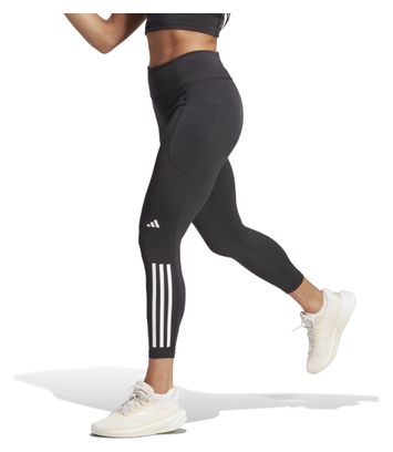 Collant 7/8 adidas Daily Run 3 bandes Noir Femme