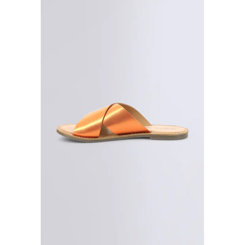 DIAZ ORANGE MÉTALLISÉ MULES Cuir  Femme