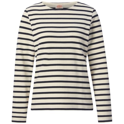 Damen-Strickpullover, Natur-Marine