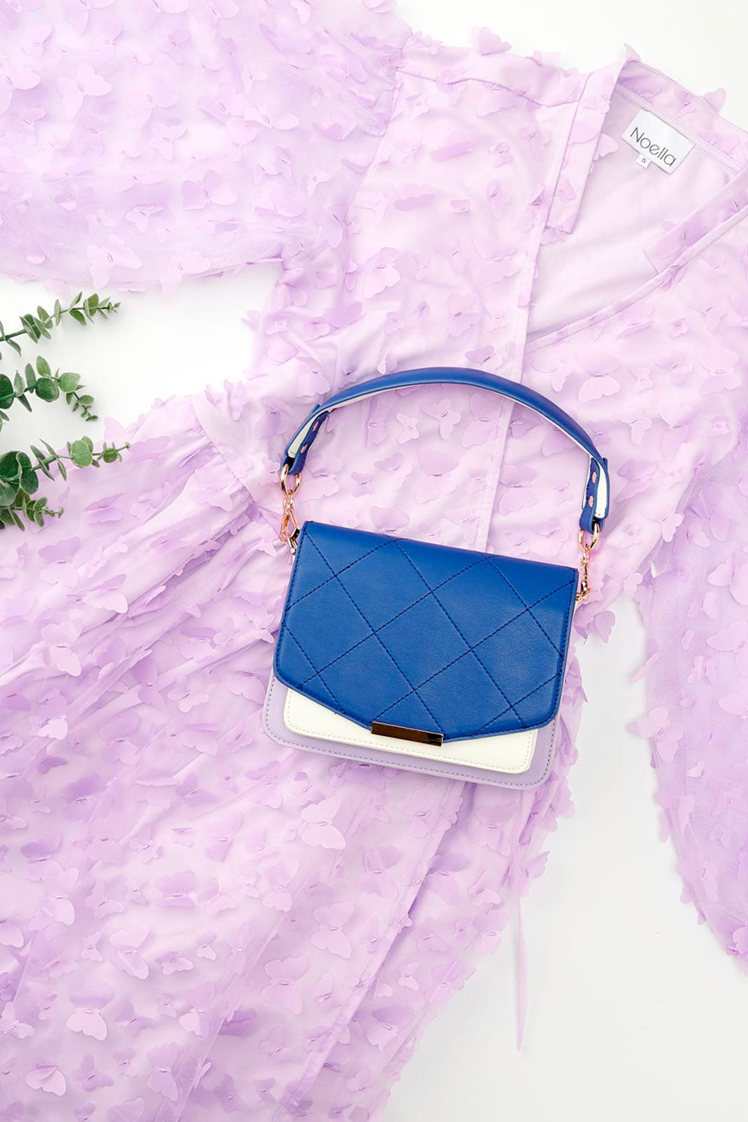 Noella Blanca Bag Medium royal blue white purple
