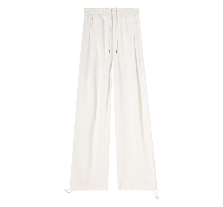 Dovitade - Hoge taille geribbelde harem joggingbroek met trekkoord (verschillende ontwerpen)