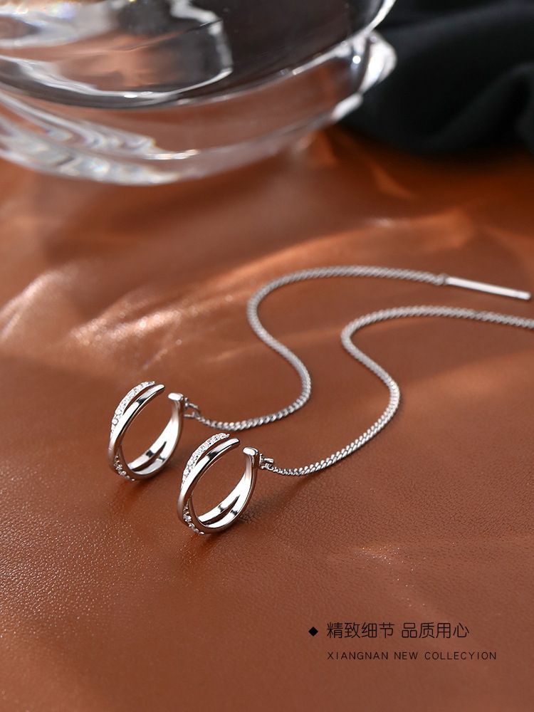Toinianimos - Sterling zilveren manchetoorbel met ketting