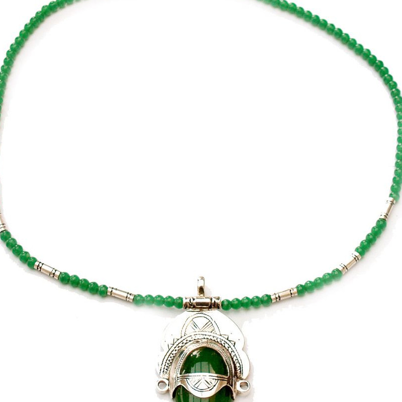 Collier touareg déesse vert