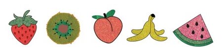 Crocs  Crocs Accessories, Glitter Fruits - 5 pak