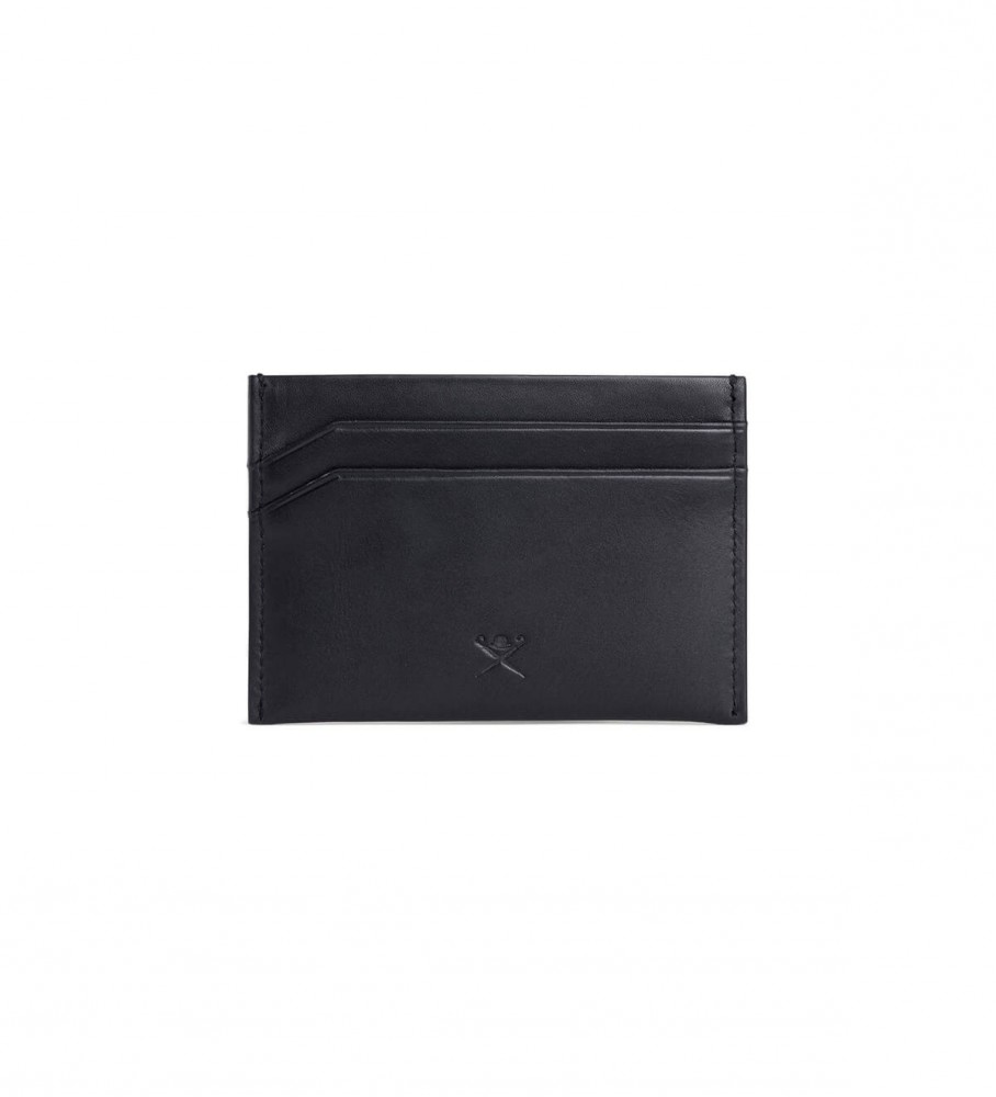 Porta-cartões Hackett Best Col em couro preto