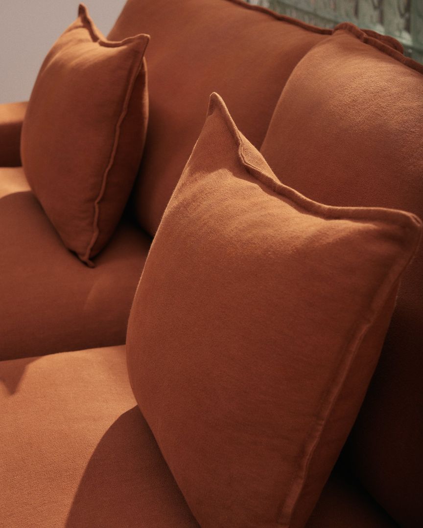 Kave Home Anarela Terracotta 3-Zitsbank