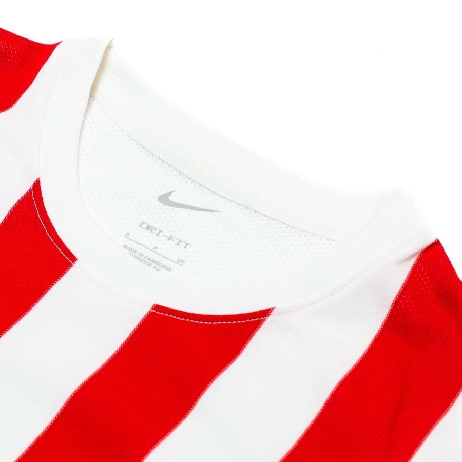 Nike Maillot Dri-FIT Striped Division IV - Blanc/Rouge/Noir Femme