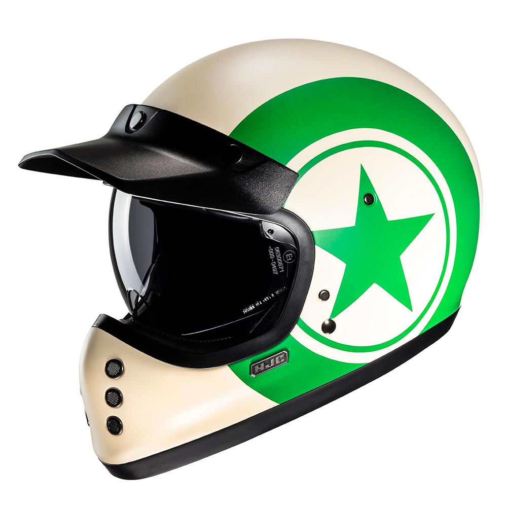 HJC - Casque V60 Nyx MC4SF / Beige / Vert / Mat