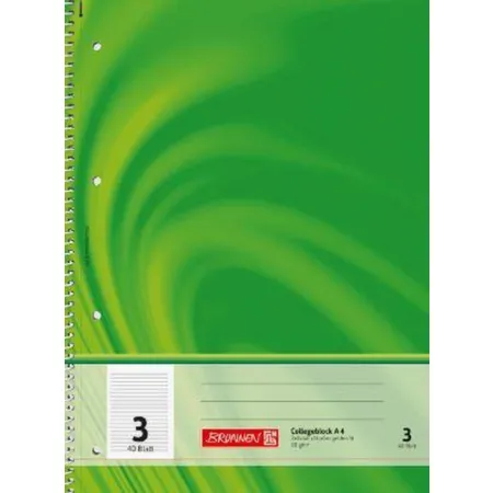 BRUNNEN Collegeblock A4, 40 Blatt, gelocht, Lineatur 3