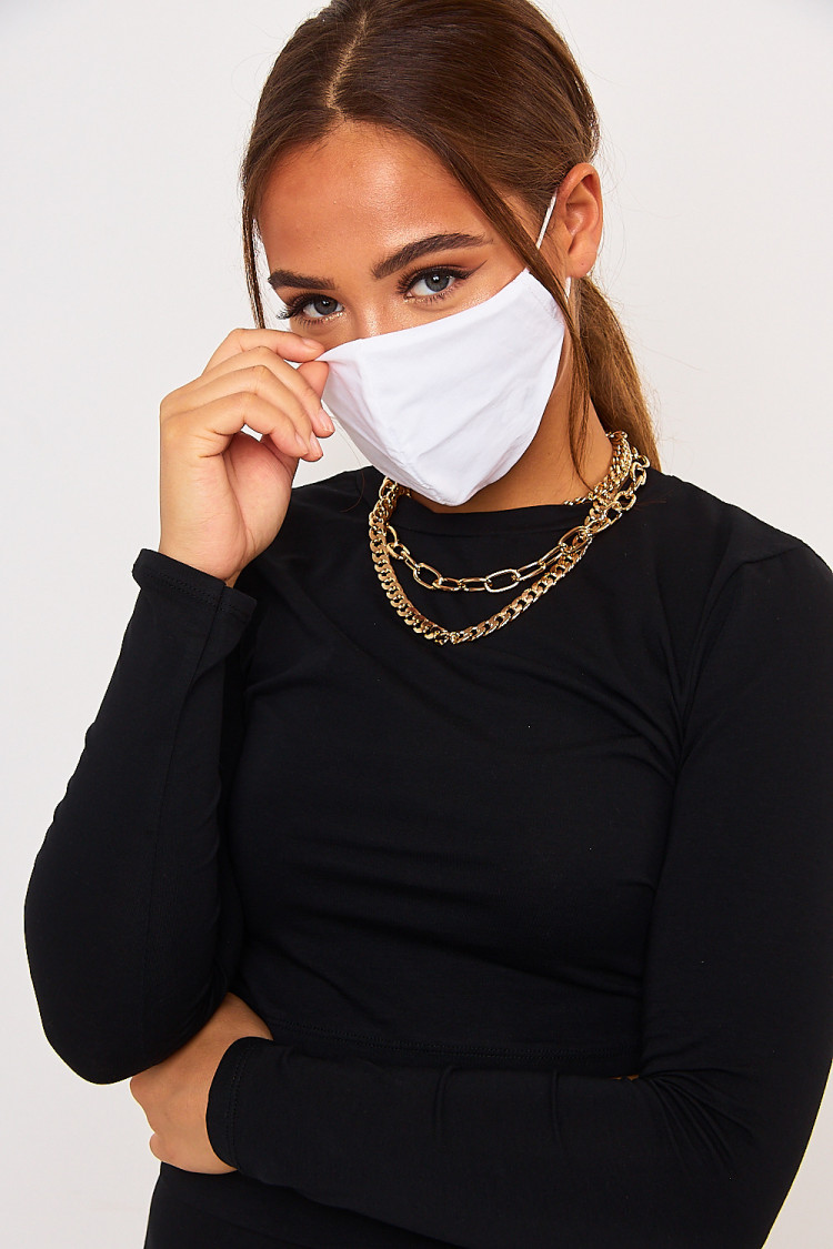 Reusable plain white mask