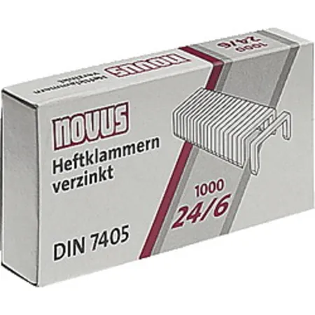Novus Heftklammer 24/6 verzinkt 1000 Stück