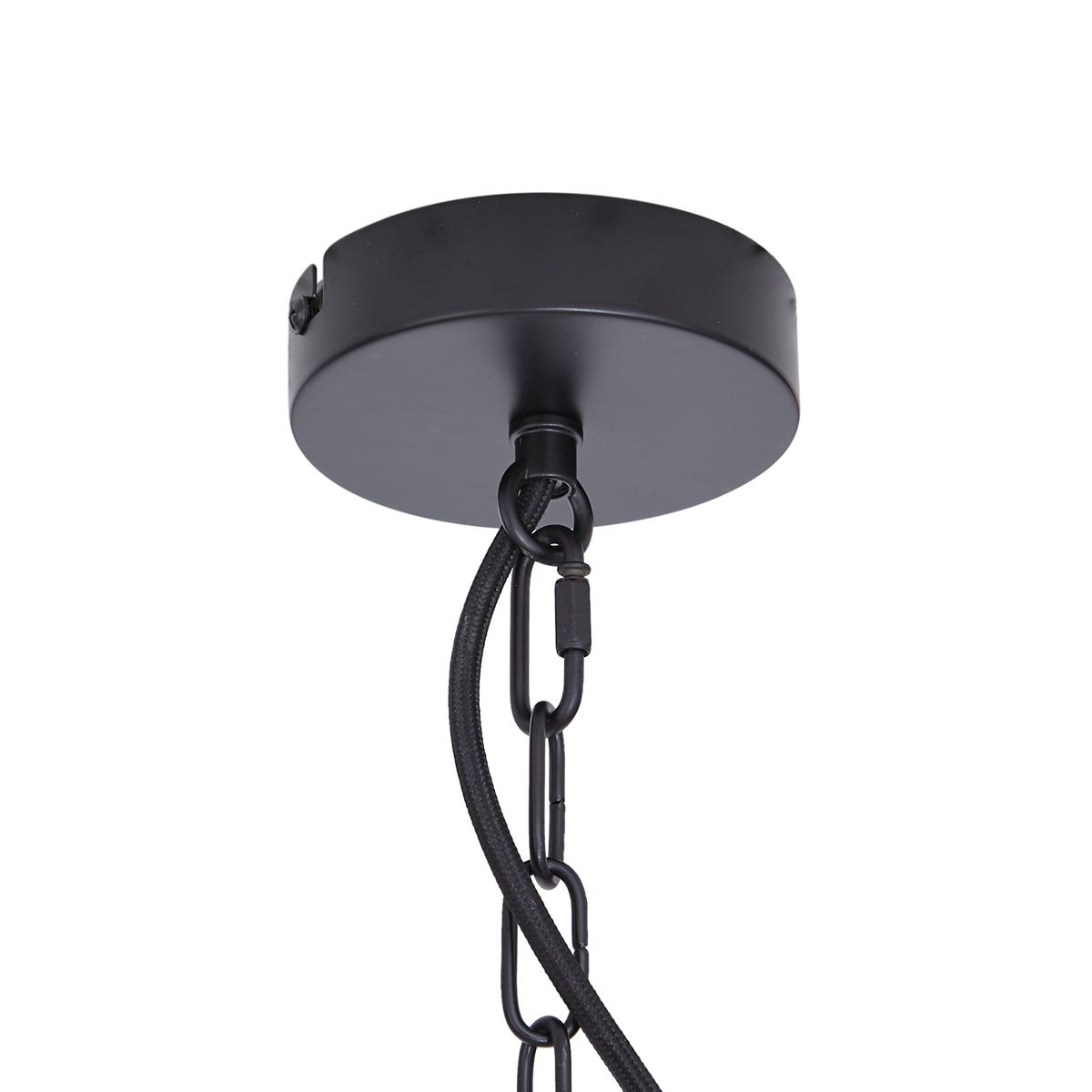 Industriële hanglamp zwart met glas - Cabin