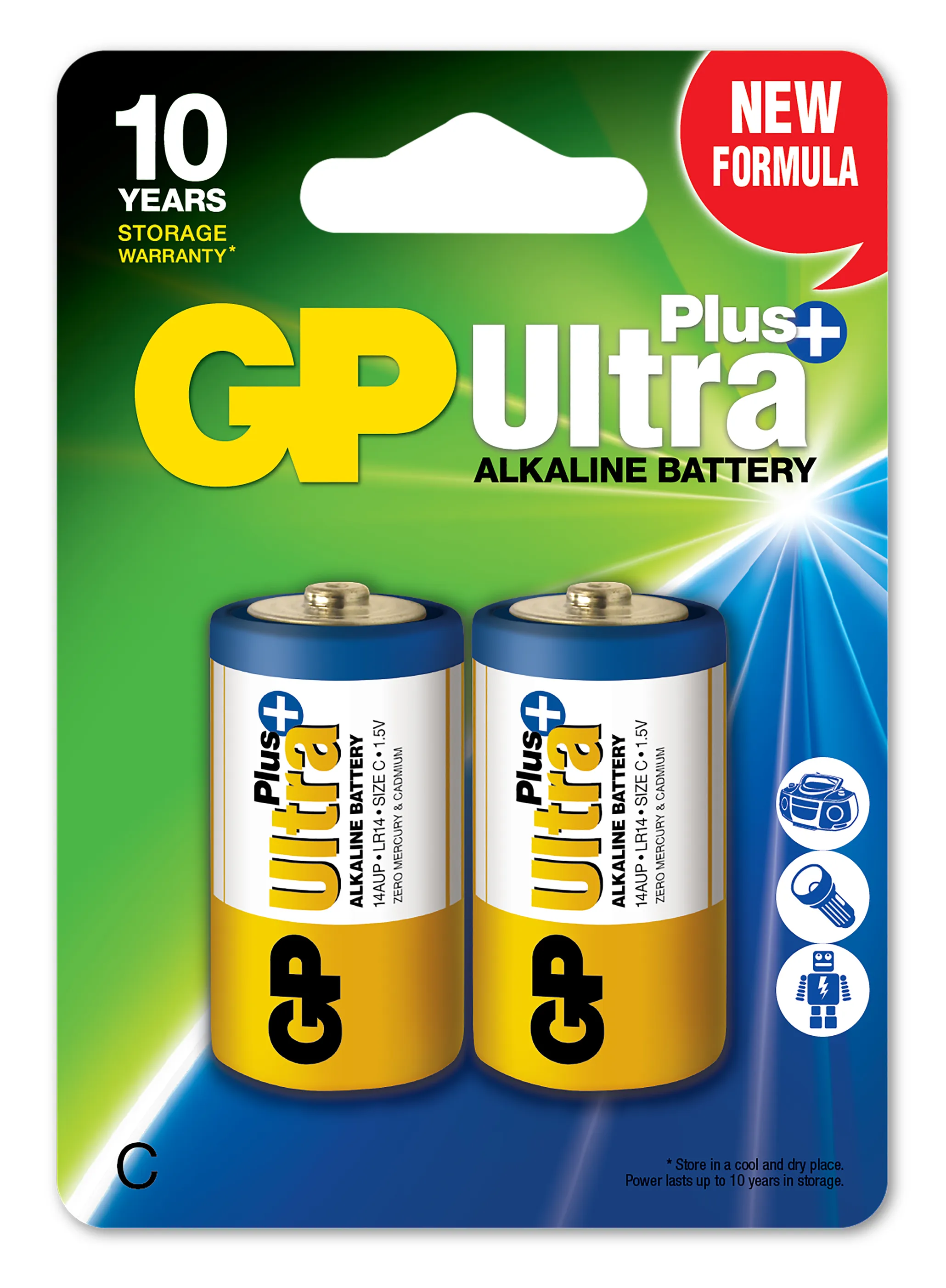GP Batterier Batteri Lr14 Ultra Plus C 2-P Nocolour