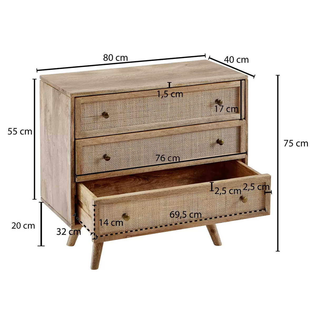 Sideboard Areias Braun