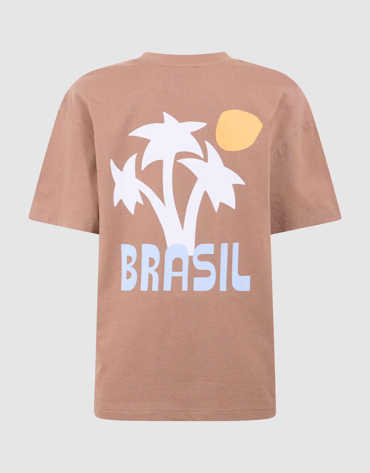 Brasil Artwork T-shirt Lichtbruin