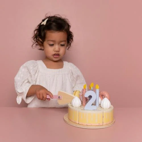 Houten verjaardagstaartje Pink – 26-delig kopen? | Little Dutch