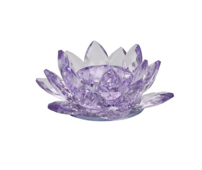 Margit Brandt  Lotus Crystal fyrfadsstage, lille - lilla