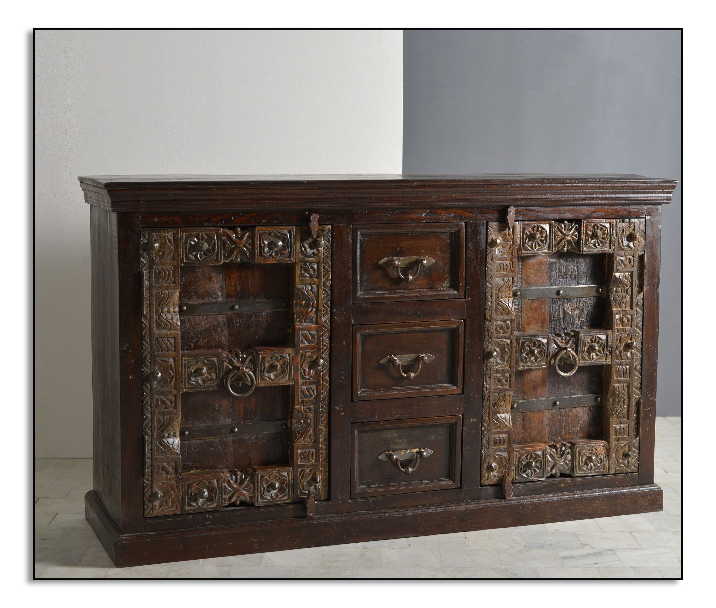 Sideboard Almirah Altholz Kommode Wohnzimmer Esszimmer Schubladen Schrank