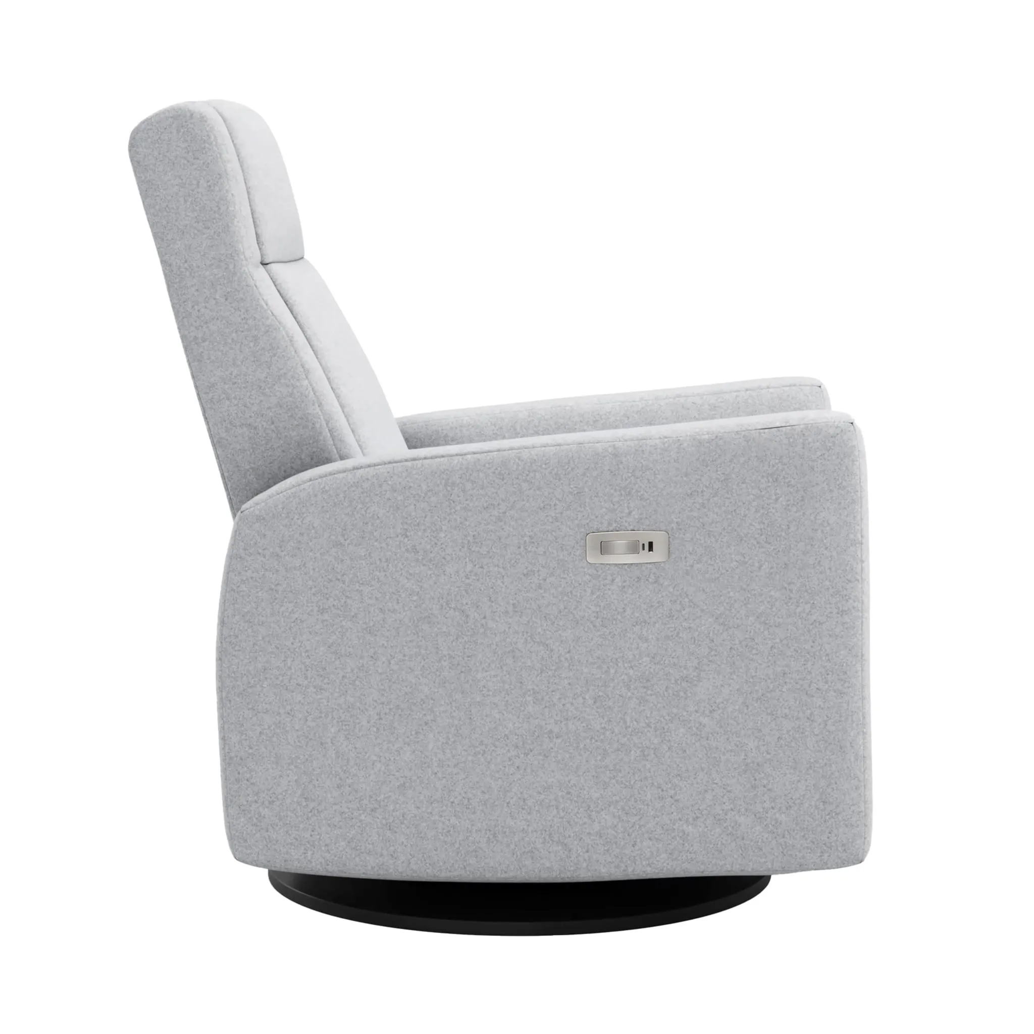 Jaymar BB Fauteuil Berçant et Pivotant Nelly - Arlo Heather Gris  Noir avec Mécanisme Électrique