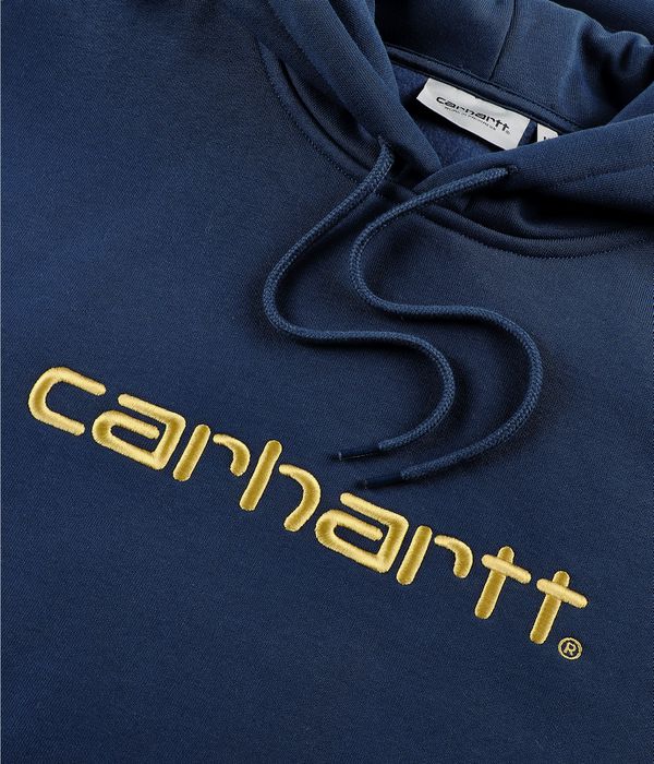 Carhartt WIP Basic Hoodie (ink air yellow) online kaufen | skatedeluxe