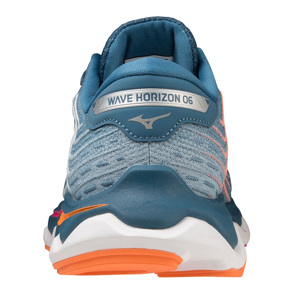 Mizuno WAVE HORIZON 6 - Chaussures running Femme blue ashes/silver/807 c